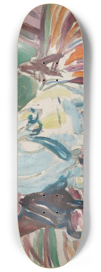 Edvard Munch - Horses Ploughing 8.25 inch art skate deck
