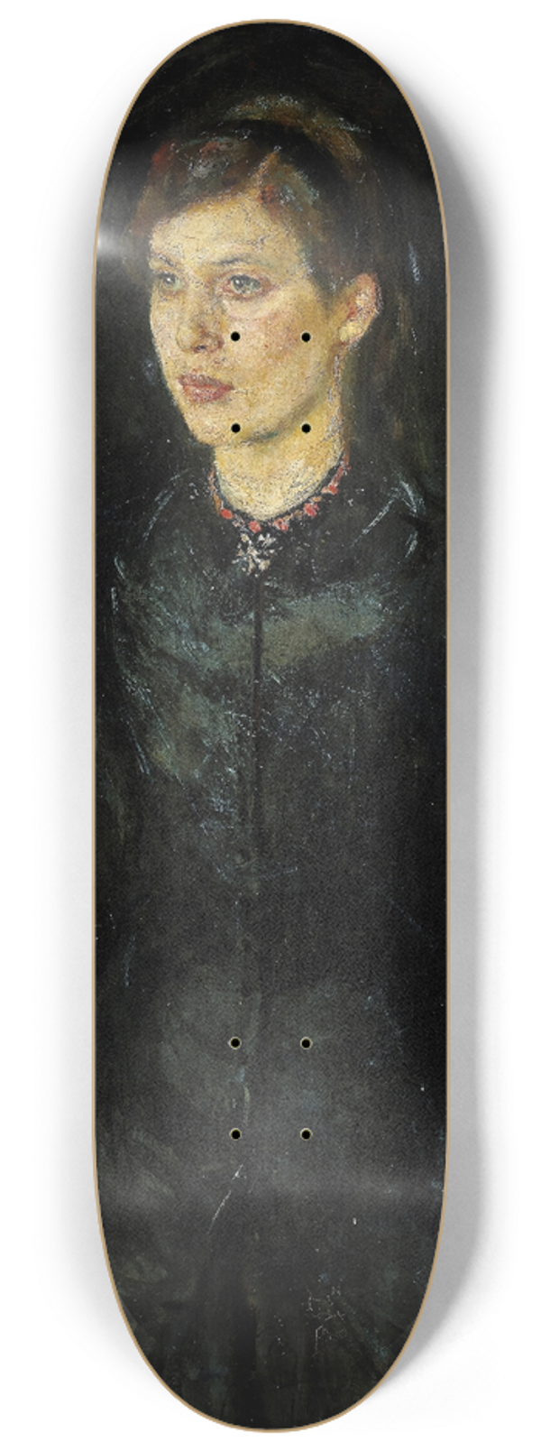 Edvard Munch - Inger in Black 8.25 inch art skate deck