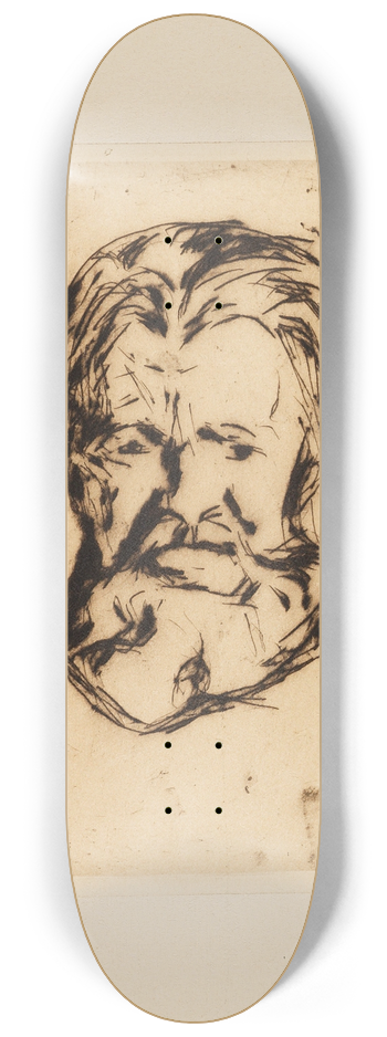 Edvard Munch - Mnnerkopf 8.25 inch art skate deck