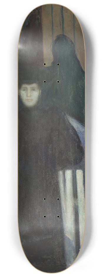 Edvard Munch - Moonlight 8.25 inch art skate deck
