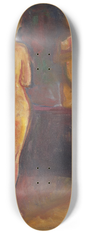 Edvard Munch - Nude in Front of the Mirror 8.25 inch art skate deck