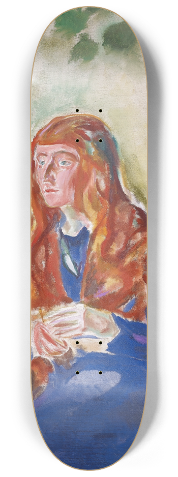 Edvard Munch - Portrait Of Kte Perls 8.25 inch art skate deck