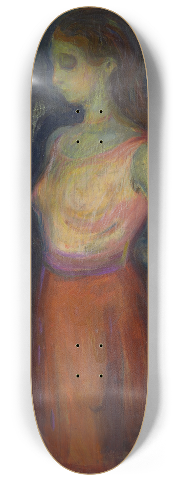 Edvard Munch - Study of a Model 8.25 inch art skate deck