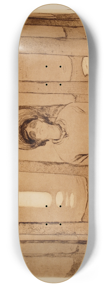 Edvard Munch - Summernight. The Voice 8.25 inch art skate deck