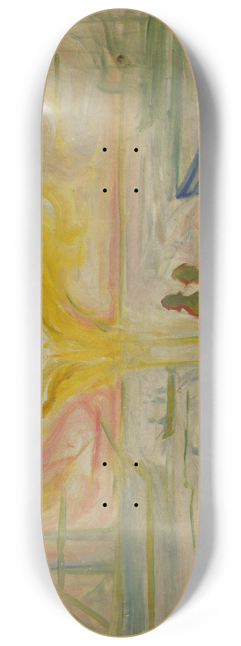 Edvard Munch - Sunrise In The Harbour 8.25 inch art skate deck