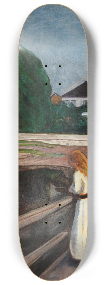Edvard Munch - The Girls on the Bridge 8.25 inch art skate deck