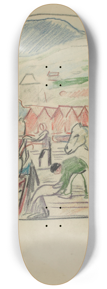 Edvard Munch - Untitled 14 8.25 inch art skate deck