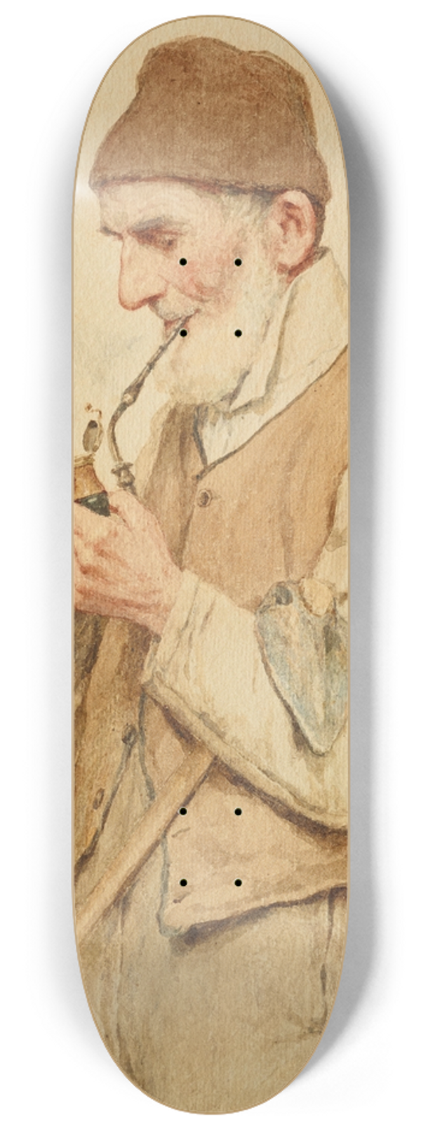 Albert Anker - Bauer eine Pfeife anzndend 8.25 inch art skate deck