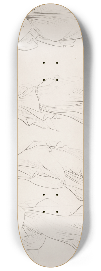 Edvard Sonne - Fremstilling med dansende kvinder 8.25 inch art skate deck