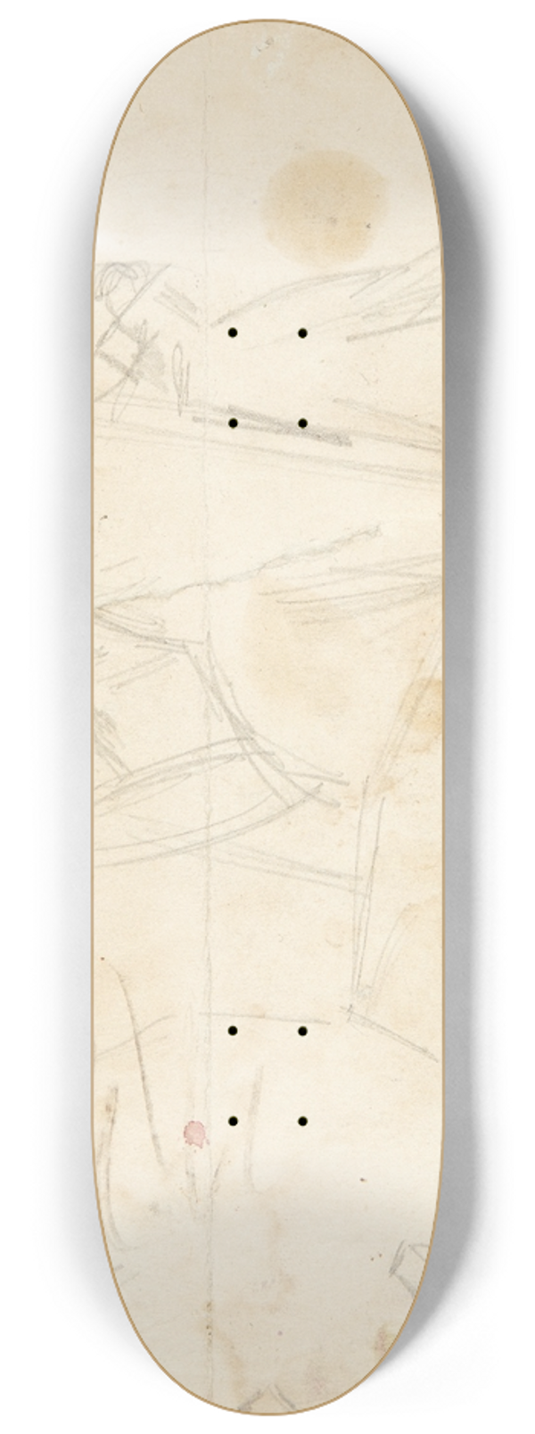 Edvard Weie - Kompositionsstudie til Langelinje-billedet 8.25 inch art skate deck