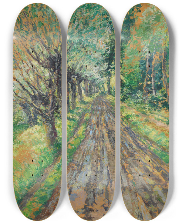 Triptych art skateboard deck of Vclav Radimsky Ohne Titel_2 by Vaclav Radimsky (1867-1946)