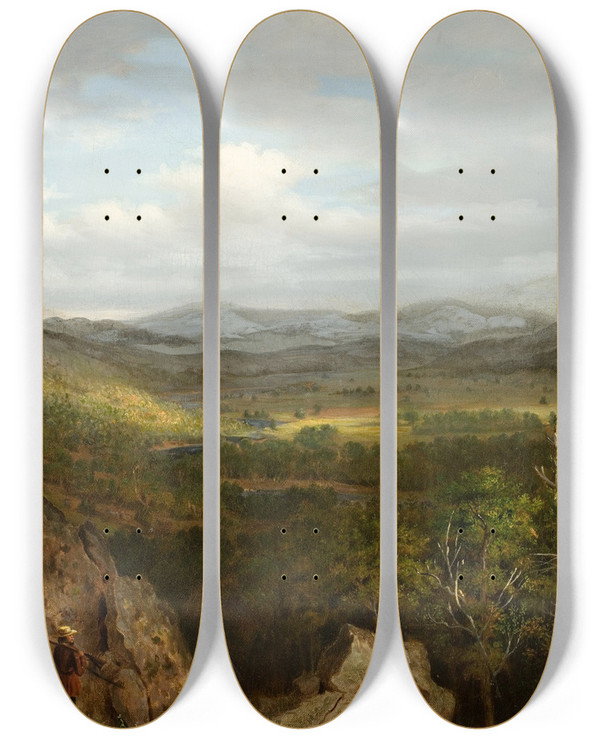 Triptych art skateboard deck of Henry P Hunt The Overlook by Henry P Hunt (19-)