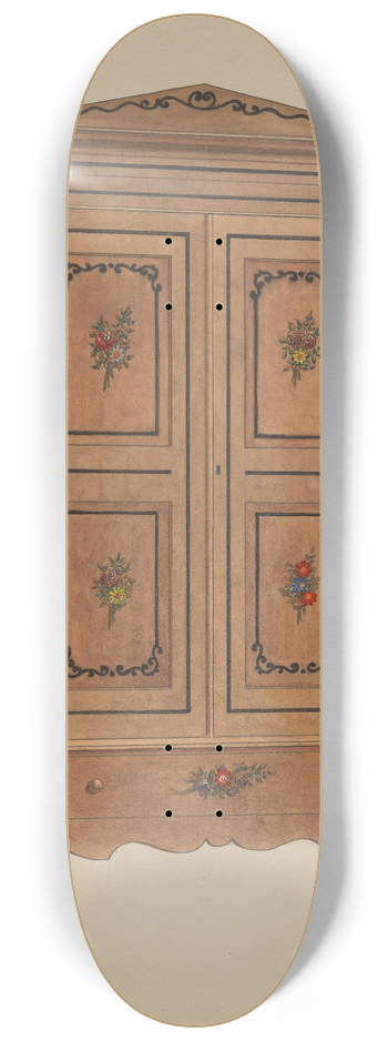 Edward A. Darby - Painted Wardrobe 8.25 inch art skate deck