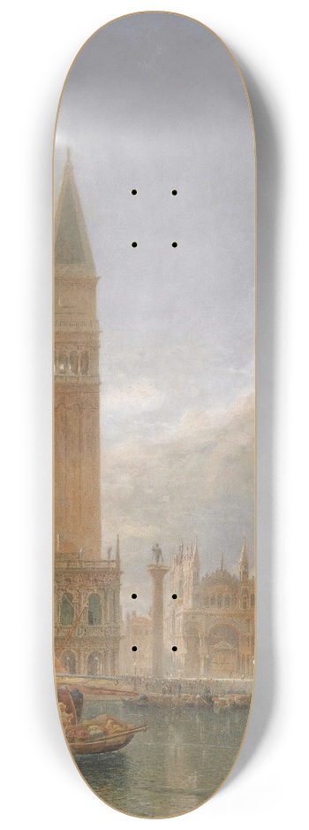 Edward Angelo Goodall - Piazzetta San Marco, Venice 8.25 inch art skate deck