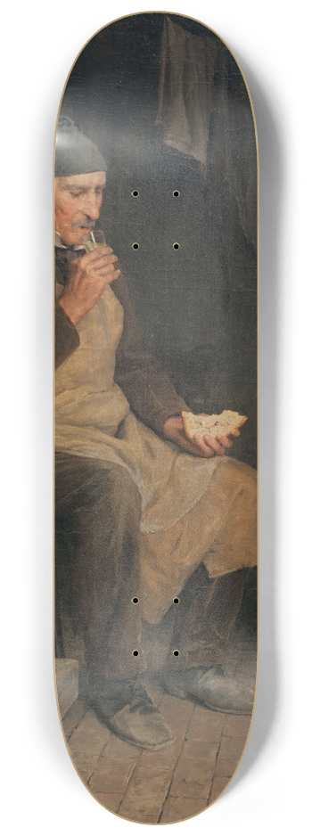 Albert Anker - Old Man Taking A Rest 8.25 inch art skate deck