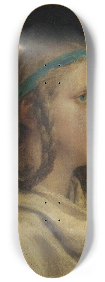 Albert Anker - Portrait Of A Girl In Profile 8.25 inch art skate deck