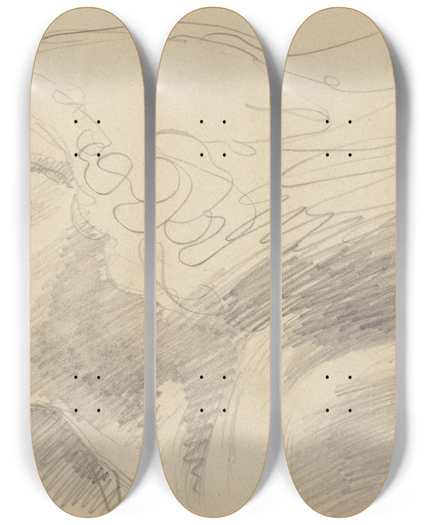 Triptych art skateboard deck of Venny Soldanbrofeldt Maggie Gripenberg_2 by Venny Soldan-Brofeldt (1863-1945)