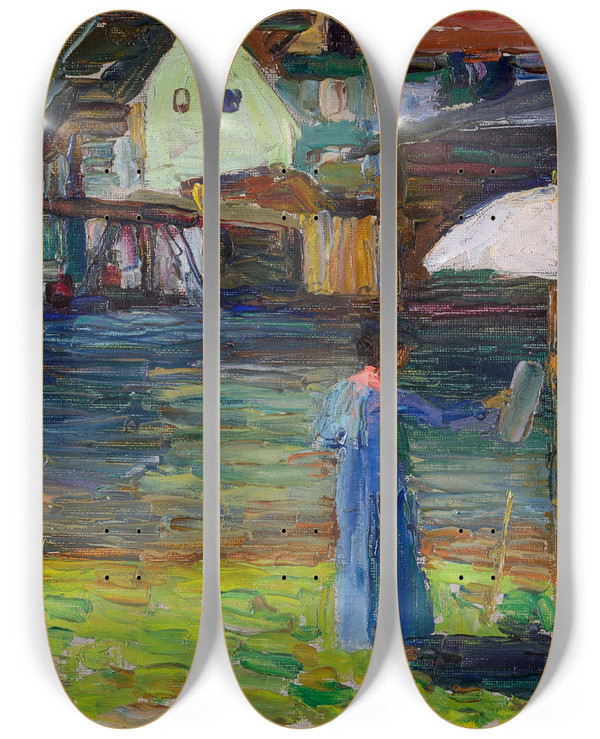 Triptych art skateboard deck of Wassily Kandinsky Kallmnz Gabriele Mnter Painting I by Wassily Kandinsky (1866-1944)