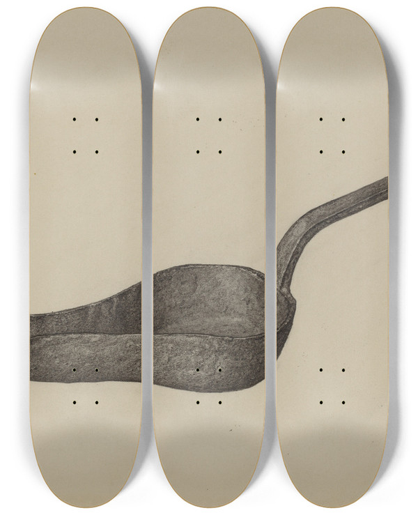 Triptych art skateboard deck of Jacob Lipkin Slut Lamp by Jacob Lipkin