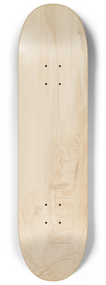 Edward Lear - Pentedatelo, Calabria, Italy 8.25 inch art skate deck