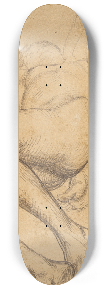 Albert Besnard - Etude de femme et fragment 8.25 inch art skate deck