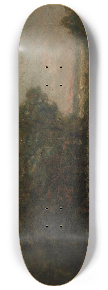 Edward Mitchell Bannister - Untitled (landscape with cattle grazing) 8.25 inch art skate deck