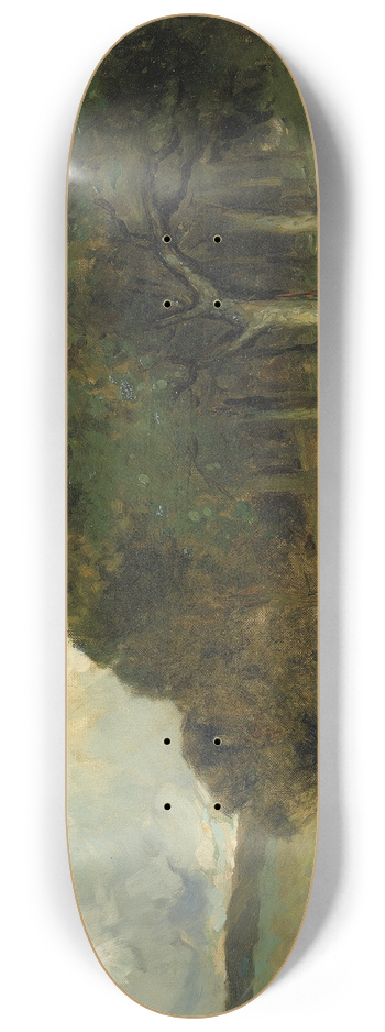 Edward Mitchell Bannister - Untitled (man on path with trees in background) 8.25 inch art skate deck
