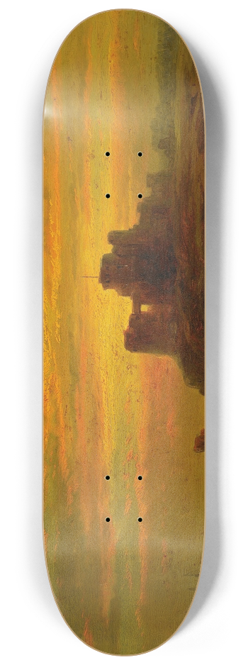 Edward Moran - Coastal Sunset 8.25 inch art skate deck