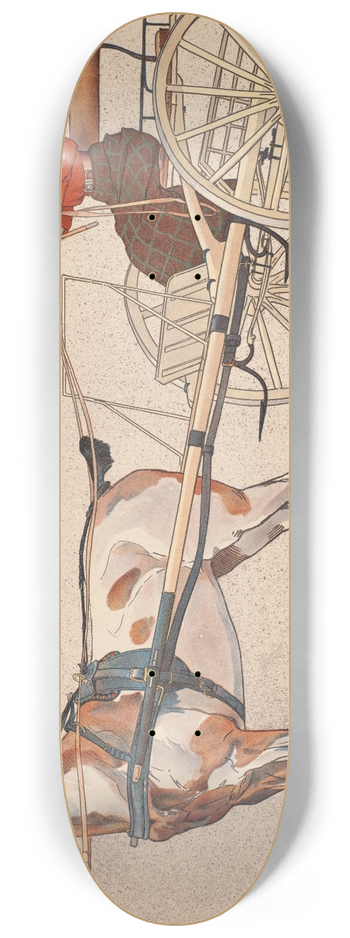 Edward Penfield - A Kentucky breaking cart 8.25 inch art skate deck