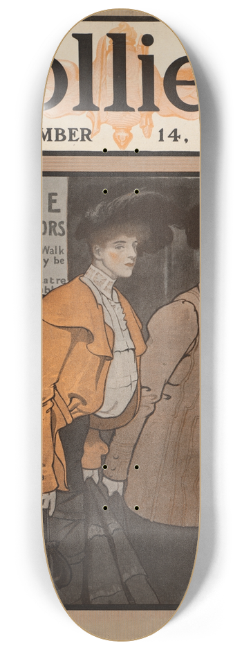 Edward Penfield - Colliers November 14, 1903 8.25 inch art skate deck