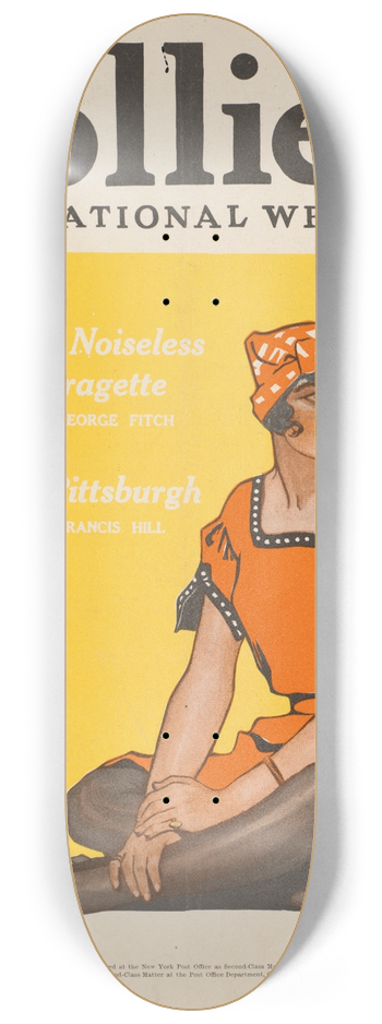 Edward Penfield - Colliers, the national weekly 8.25 inch art skate deck