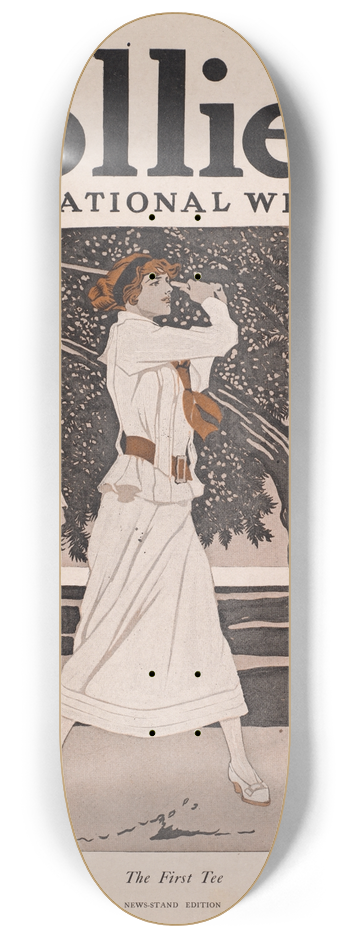 Edward Penfield - Colliers, the national weekly, the first tee 8.25 inch art skate deck