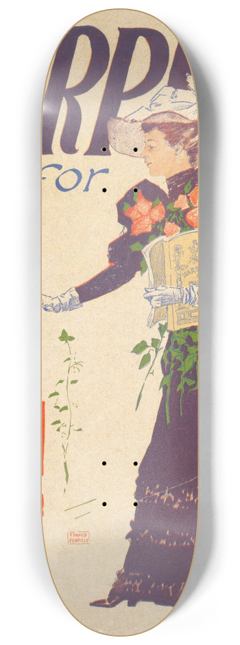 Edward Penfield - Harpers for June 8.25 inch art skate deck