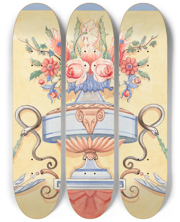 Triptych art skateboard deck of Dana Bartlett Wall Painting by Dana Bartlett