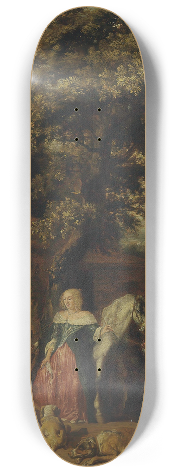 Abraham Hondius - The Hunting Party 8.25 inch art skate deck