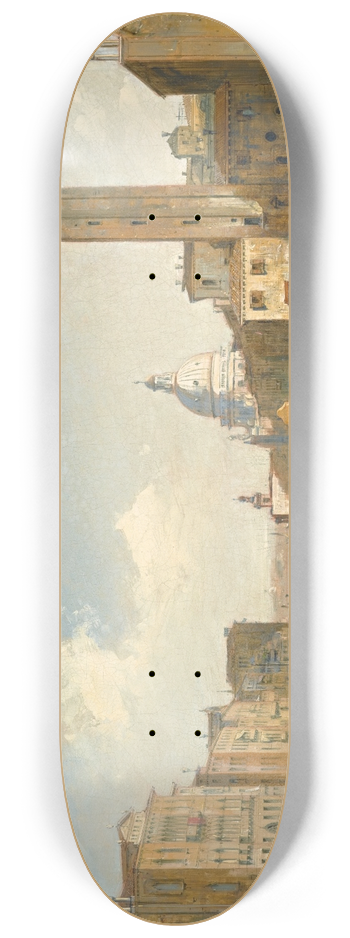 Edward Pritchett - View Of The Grand Canal, With The Church Of Santa Maria Della Salute, Venice 8.25 inch art skate deck