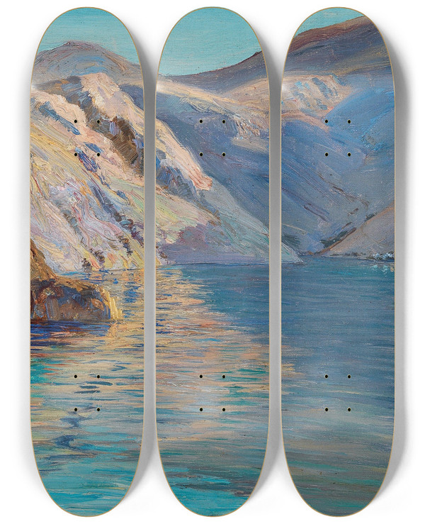 Triptych art skateboard deck of Menci Clement Crni Zrnovnica_2 by Menci Clement Crncic (1865-1930)