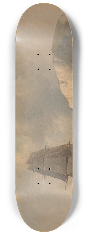 Edward William Cooke - Off the Needles, Isle of Wight 8.25 inch art skate deck