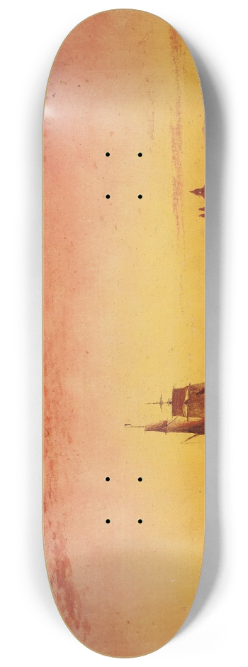 Edward William Cooke - Venice, a November Evening in the Lagoon 8.25 inch art skate deck