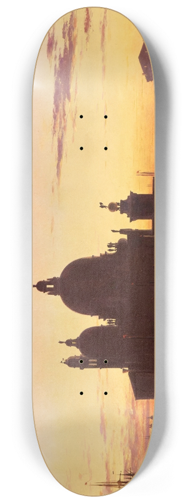 Edward William Cooke - Venice, Santa Maria della Salute at Sunset 8.25 inch art skate deck