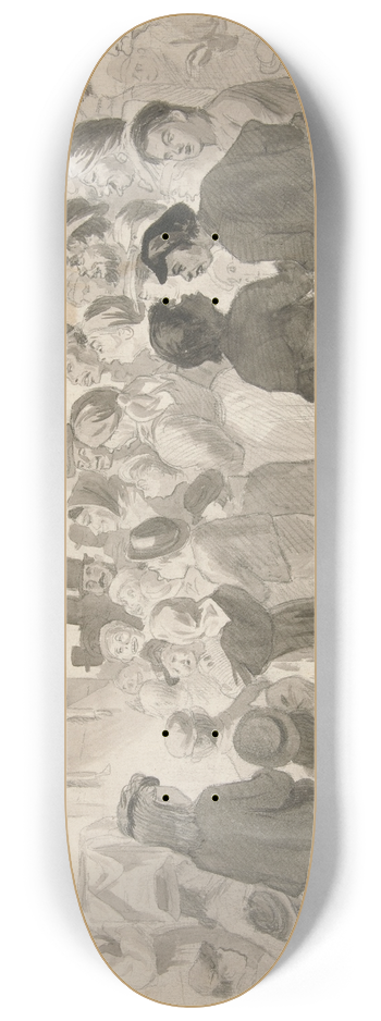 Edwin Austin Abbey - Crowd Scene 8.25 inch art skate deck