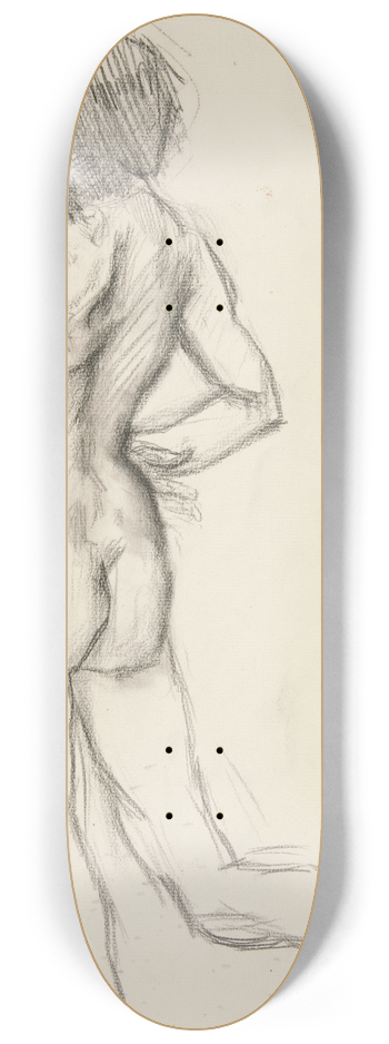 Edwin Austin Abbey - Figure study for The Hours 8.25 inch art skate deck