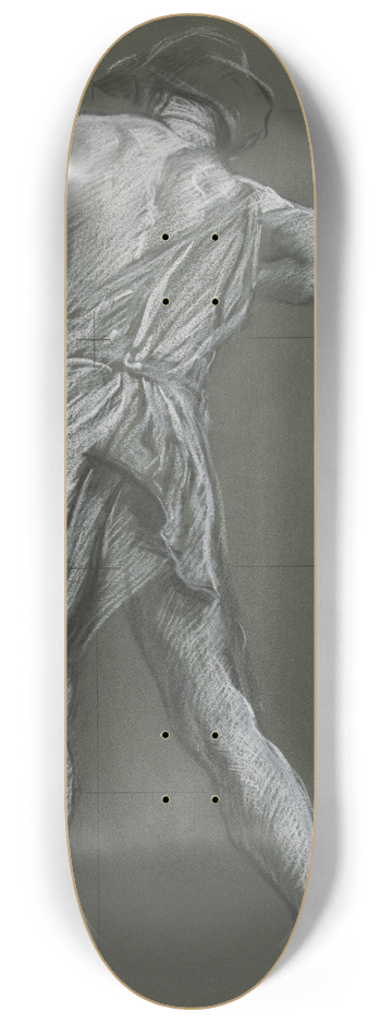 Edwin Austin Abbey - Figure study for The Spirit of Vulcan, Genius of the Workers in Iron and Steel, lunette in the rotunda of the Pennsylvania State Capitol atHarrisburg 8.25 inch art skate deck