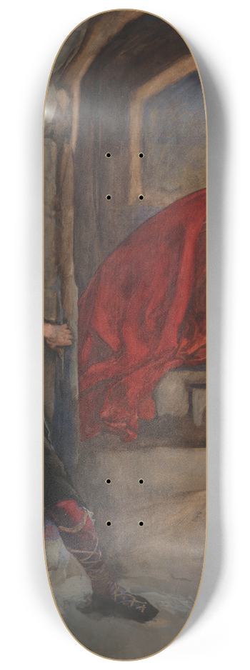 Edwin Austin Abbey - Hamlet; Now I might do it pat, now he is praying, Act III, Scene iii,Hamlet 8.25 inch art skate deck