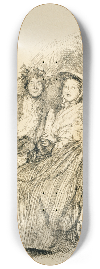 Edwin Austin Abbey - Harvest Home 8.25 inch art skate deck