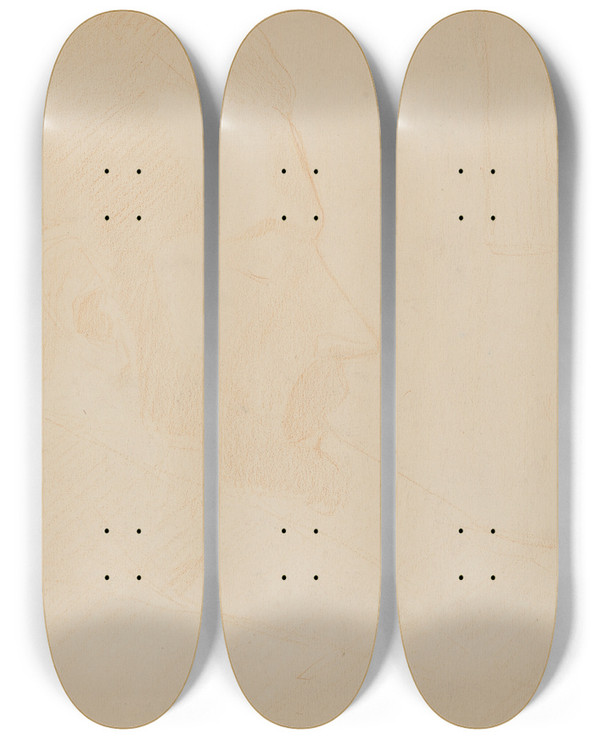 Triptych art skateboard deck of Armand Seguin Portrait Prsum Dmile Bernard by Armand Seguin (1869-1903)