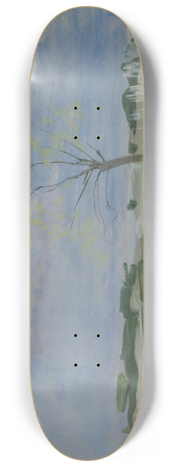 Edwin Austin Abbey - Landscape withtree 8.25 inch art skate deck