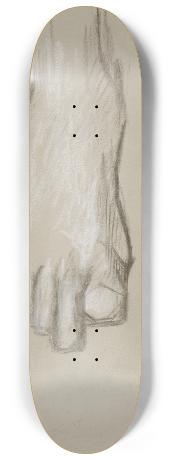 Edwin Austin Abbey - Sketch of afoot 8.25 inch art skate deck