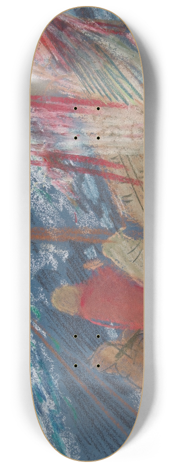 Edwin Austin Abbey - Study for Solomons Ship in The Quest of the Holy Grail mural series at Boston PublicLibrary 8.25 inch art skate deck