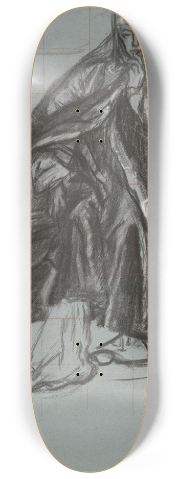 Edwin Austin Abbey - Study for the Queen, from The Play Scene, Hamlet, act 3, scene2 8.25 inch art skate deck